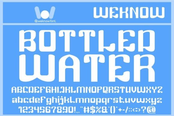 Bottled Water: A Wavy Display Font for Bold Brands