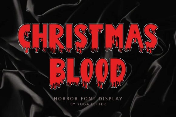 Christmas Blood: A Spooky Horror Display Font