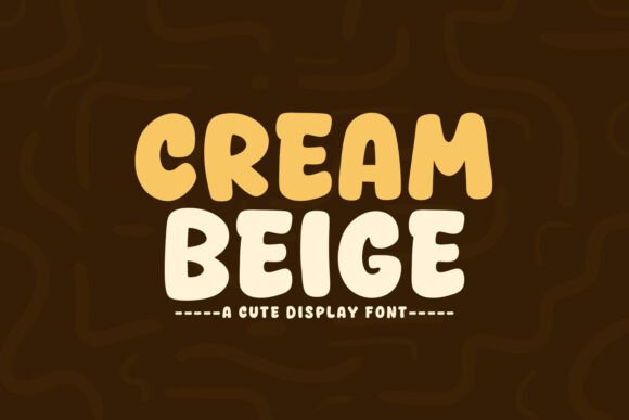 Cream Beige: A Modern Display Font for Standout Designs