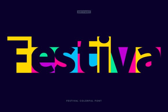 Festiva: A Geometric Font for Bold Party Vibes