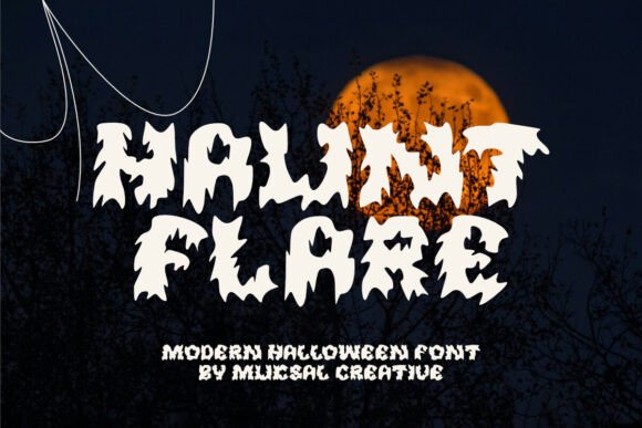 Hauntflare: The Ultimate Display Font for Spooky and Fiery Designs