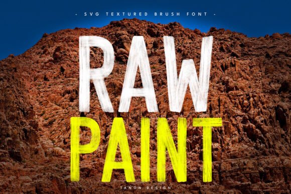 Introducing Raw Paint: The Ultimate Textured Brush SVG Font for Authentic Design