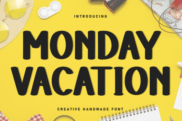 Monday Vacation: A Playful Handmade Display Font