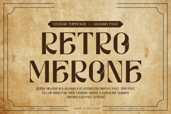 Retro Merone: A Timeless Typeface for Modern Brands