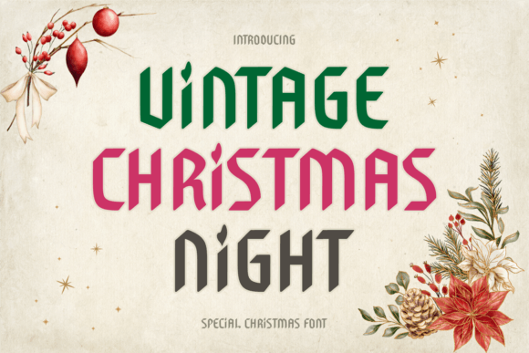 Vintage Christmas Night: A Nostalgic Holiday Font